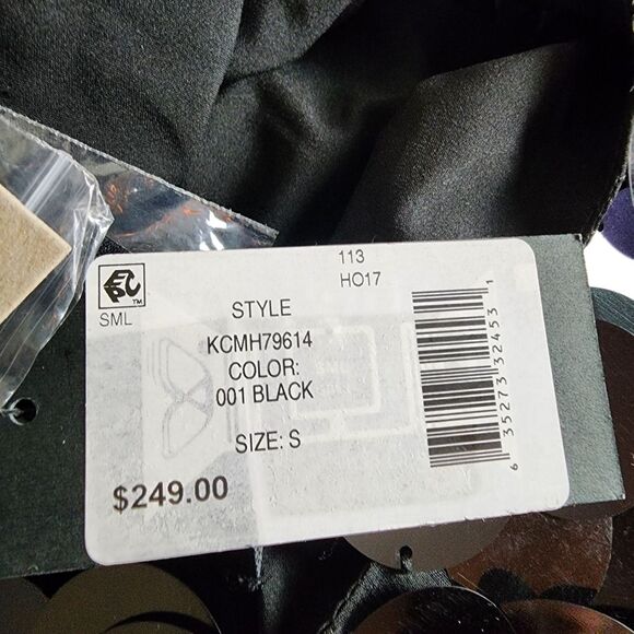 Kenneth Cole Sleeveless Black Paillete Swing Dress Small NWT - Picture 8 of 9